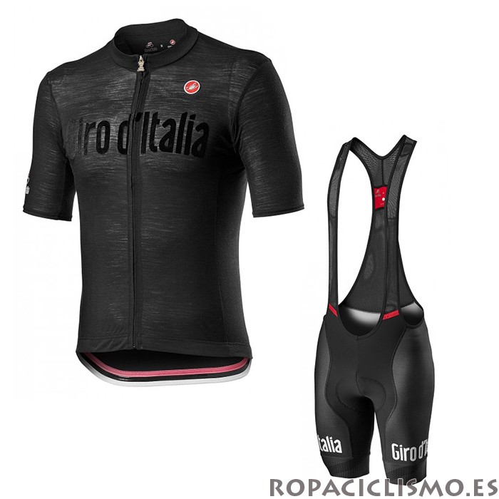 2020 Maillot Giro d'Italia Tirantes Mangas Cortas Negro(1)
